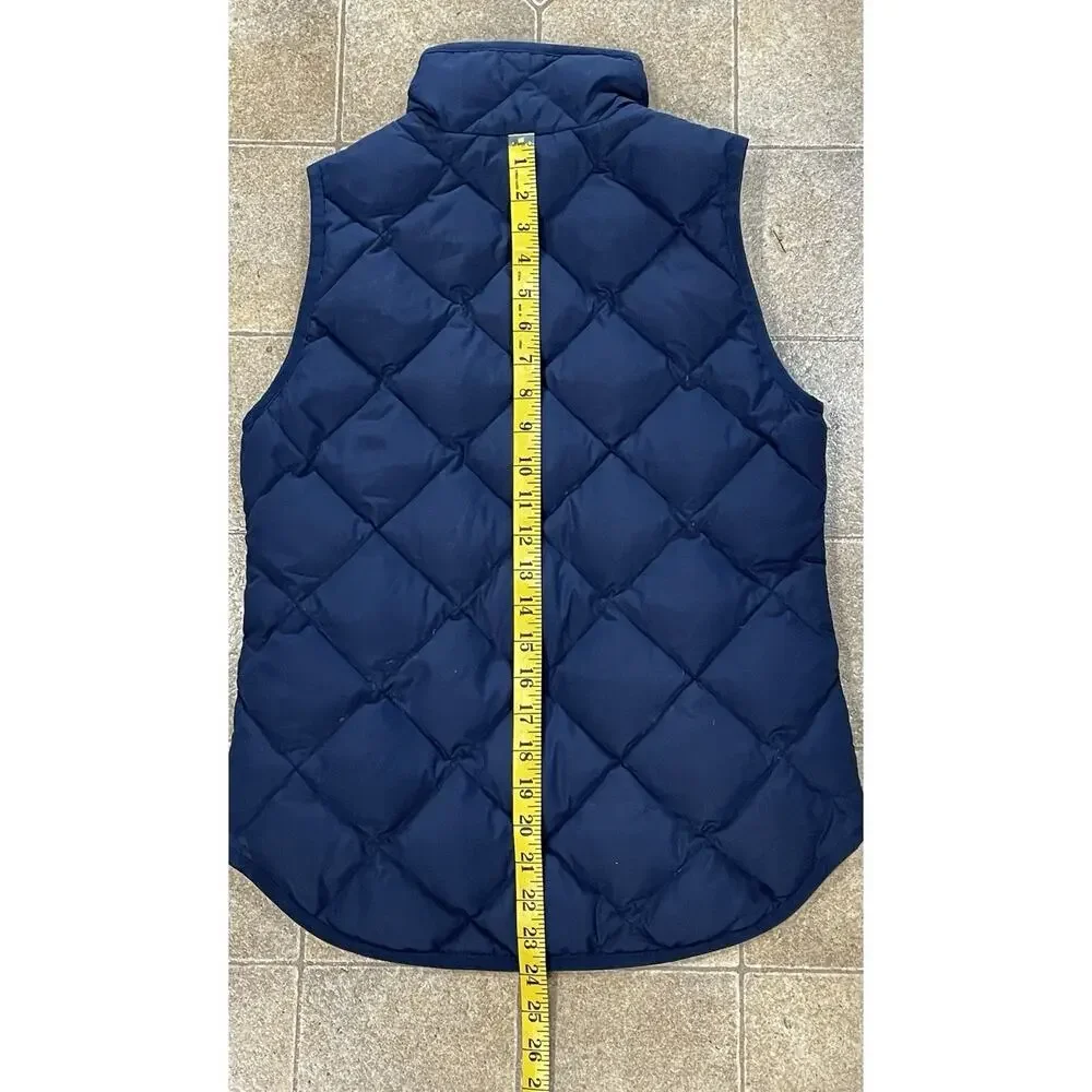 J. Crew Quilted Puffer Vest Women XXS Blue Down Insulated Casual Hiking Gorpcore
